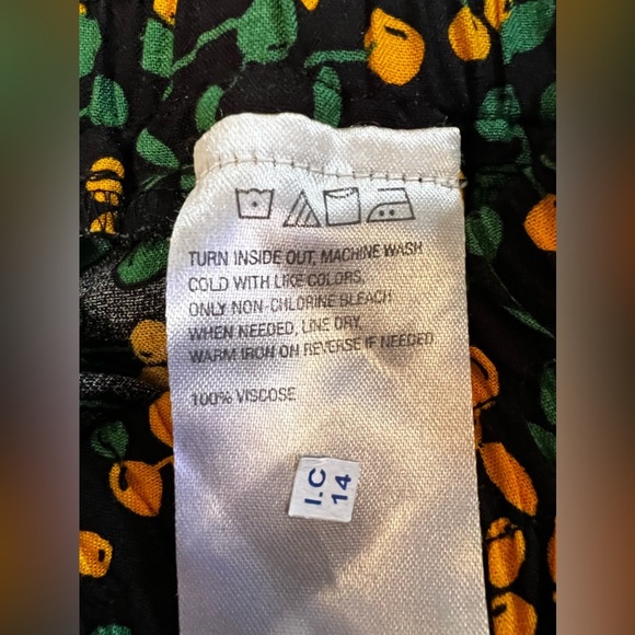 Curations wide legs pants Size 1XP 100% ViscosesLemons 🍋 Vibrantmaternity pants - Picture 16 of 16